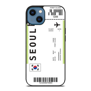 FLIGHT TICKETS SEOUL SOUTH KOREA iPhone 14 Case Cover