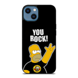 GUNS N ROSES ROCK HOMER SIMPSONS iPhone 14 Case Cover GUNS N ROSES ROCK HOMER SIMPSONS iPhone 14 Case Cover
