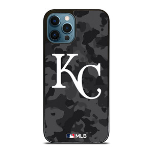 KANSAS CITY ROYALS BASEBALL BLACK CAMO iPhone 12 Pro Max Case Cover