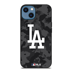 LOS ANGELES DODGERS BASEBALL BLACK CAMO iPhone 14 Case Cover LOS ANGELES DODGERS BASEBALL BLACK CAMO iPhone 14 Case Cover
