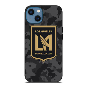 LOS ANGELES FC MLS BLACK CAMO iPhone 14 Case Cover LOS ANGELES FC MLS BLACK CAMO iPhone 14 Case Cover
