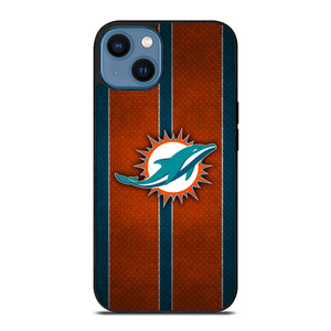 MIAMI DOPHINS NFL METAL STRIPE iPhone 14 Case Cover MIAMI DOPHINS NFL METAL STRIPE iPhone 14 Case Cover