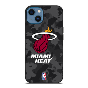 MIAMI HEAT BLACK CAMO iPhone 14 Case Cover MIAMI HEAT BLACK CAMO iPhone 14 Case Cover