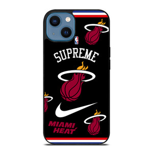 MIAMI HEAT NBA X SUPREME NIKE iPhone 14 Case Cover MIAMI HEAT NBA X SUPREME NIKE iPhone 14 Case Cover