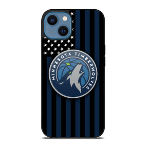 MINNESOTA TIMBERWOLVES NBA USA FLAG iPhone 14 Case Cover MINNESOTA TIMBERWOLVES NBA USA FLAG iPhone 14 Case Cover