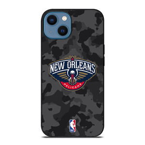 NEW ORLEANS PELICANS BLACK CAMO iPhone 14 Case Cover NEW ORLEANS PELICANS BLACK CAMO iPhone 14 Case Cover