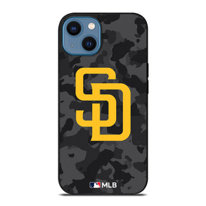 SAN DIEGO PADRES BASEBALL BLACK CAMO iPhone 14 Case Cover SAN DIEGO PADRES BASEBALL BLACK CAMO iPhone 14 Case Cover