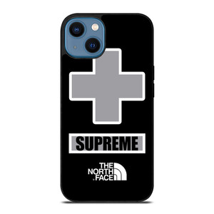 SUPREME X THE NORTH FACE GREY iPhone 14 Case Cover