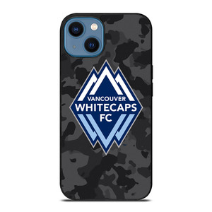 VANCOUVER WHITECAPS FC BLACK CAMO iPhone 14 Case Cover VANCOUVER WHITECAPS FC BLACK CAMO iPhone 14 Case Cover