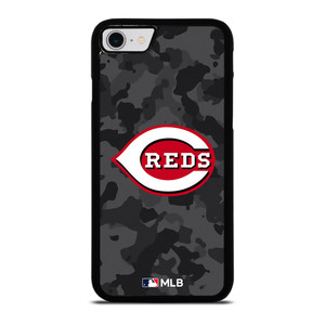 CINCINNATI REDS BASEBALL BLACK CAMO iPhone SE 2022 Case Cover