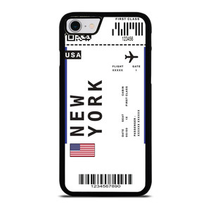 FLIGHT TICKETS USA NEW YORK iPhone SE 2022 Case Cover FLIGHT TICKETS USA NEW YORK iPhone SE 2022 Case Cover
