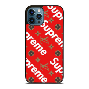 LOUIS VUITTON X SUPREME RED iPhone 12 Pro Max Case Cover