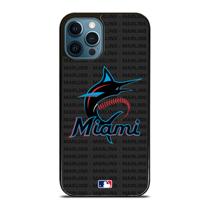 MIAMI MARLINS BASEBALL BLACK iPhone 12 Pro Max Case Cover