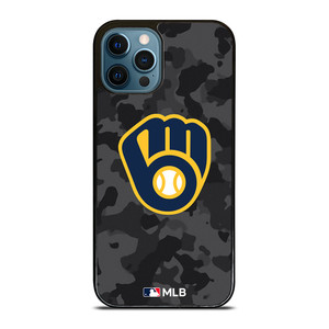 MILWAUKEE BREWERS BASEBALL BLACK CAMO iPhone 12 Pro Max Case Cover