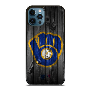 MILWAUKEE BREWERS MLB BASEBALL WOODEN LOGO iPhone 12 Pro Max Case Cover