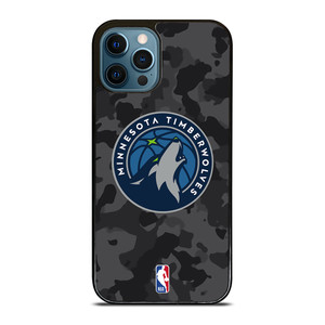 MINNESOTA TIMBERWOLVES BLACK CAMO iPhone 12 Pro Max Case Cover