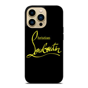 CHRISTIAN LOUBOUTIN GOLD LOGO iPhone 14 Pro Max Case Cover