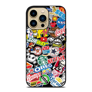 FAMOUS BRAND LOGO MIX iPhone 14 Pro Max Case Cover