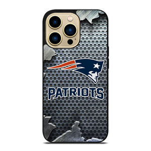NEW ENGLAND PATRIOTS BROKEN METAL iPhone 14 Pro Max Case Cover