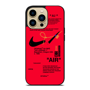 NIKE AIR OFF WHITE RED iPhone 14 Pro Max Case Cover NIKE AIR OFF WHITE RED iPhone 14 Pro Max Case Cover