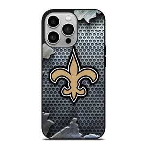 NEW ORLEANS SAINTS BROKEN METAL iPhone 14 Pro Case Cover