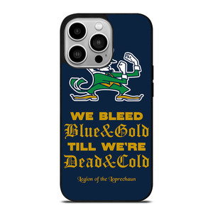 NOTRE DAME BLEED BLUE AND GOLD iPhone 14 Pro Case Cover