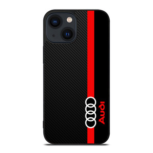 AUDI RED STRIPE LOGO iPhone 14 Plus Case Cover