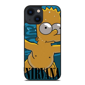 BART SIMPSONS NEVERMIND NIRVANA iPhone 14 Plus Case Cover BART SIMPSONS NEVERMIND NIRVANA iPhone 14 Plus Case Cover