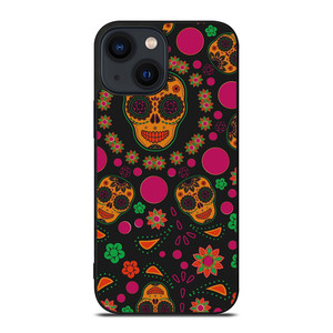 DIA DE LOS MUERTOS PATTERN iPhone 14 Plus Case Cover DIA DE LOS MUERTOS PATTERN iPhone 14 Plus Case Cover