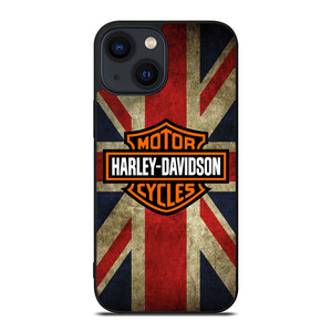 HARLEY DAVIDSON BRITISH UNION JACK iPhone 14 Plus Case Cover HARLEY DAVIDSON BRITISH UNION JACK iPhone 14 Plus Case Cover