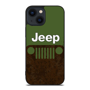 JEEP GREEN RUSTY LOGO iPhone 14 Plus Case Cover
