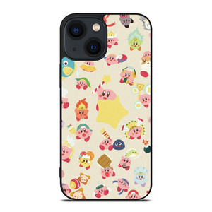 KIRBY CUTE PATTERN iPhone 14 Plus Case Cover
