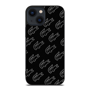 LACOSTE BLACK WHITE iPhone 14 Plus Case Cover LACOSTE BLACK WHITE iPhone 14 Plus Case Cover