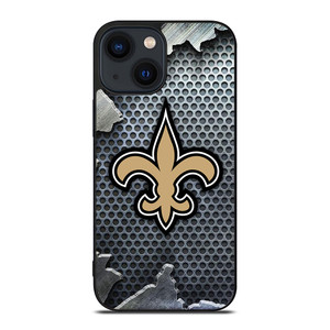 NEW ORLEANS SAINTS BROKEN METAL iPhone 14 Plus Case Cover NEW ORLEANS SAINTS BROKEN METAL iPhone 14 Plus Case Cover