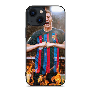ROBERT LEWANDOWSKI FC BARCELONA iPhone 14 Plus Case Cover