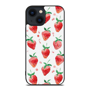 STRAWBERRY BRUSHED PATTERN iPhone 14 Plus Case Cover STRAWBERRY BRUSHED PATTERN iPhone 14 Plus Case Cover