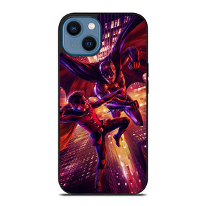 BATMAN AND ROBIN FIGHT iPhone 14 Case Cover BATMAN AND ROBIN FIGHT iPhone 14 Case Cover