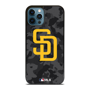 SAN DIEGO PADRES BASEBALL BLACK CAMO iPhone 12 Pro Max Case Cover