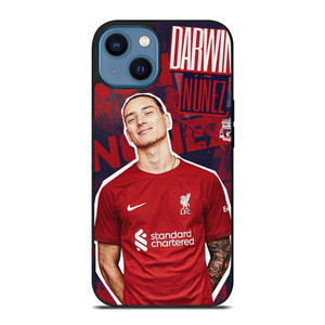 DARWIN NUNEZ LIVERPOOL FC iPhone 14 Case Cover DARWIN NUNEZ LIVERPOOL FC iPhone 14 Case Cover