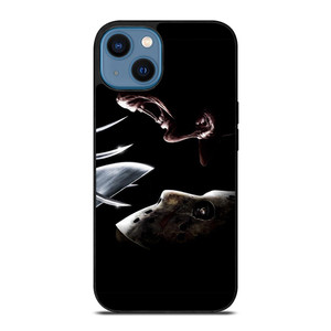 FREDDY KRUEGER VS JASON VOORHEES iPhone 14 Case Cover FREDDY KRUEGER VS JASON VOORHEES iPhone 14 Case Cover