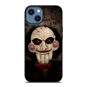 JIGSAW MOVIES I WANNA PLAY A GAME iPhone 14 Case Cover JIGSAW MOVIES I WANNA PLAY A GAME iPhone 14 Case Cover