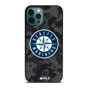 SEATTLE MARINERS BASEBALL BLACK CAMO iPhone 12 Pro Max Case Cover