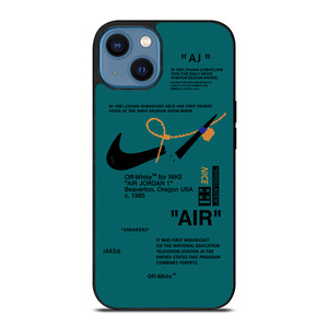 NIKE AIR OFF WHITE TOSCA iPhone 14 Case Cover NIKE AIR OFF WHITE TOSCA iPhone 14 Case Cover