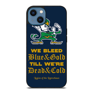 NOTRE DAME BLEED BLUE AND GOLD iPhone 14 Case Cover