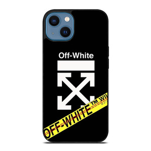 OFF WHITE YELLOW LABEL iPhone 14 Case Cover OFF WHITE YELLOW LABEL iPhone 14 Case Cover