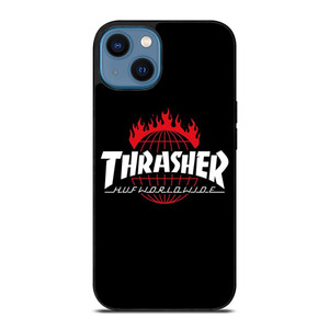 THRASHER HUF WORLDWIDE LOGO iPhone 14 Case Cover THRASHER HUF WORLDWIDE LOGO iPhone 14 Case Cover