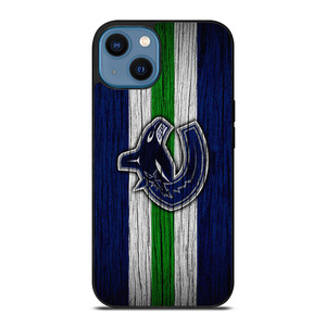 VANCOUVER CANUCKS WOODEN LOGO iPhone 14 Case Cover VANCOUVER CANUCKS WOODEN LOGO iPhone 14 Case Cover