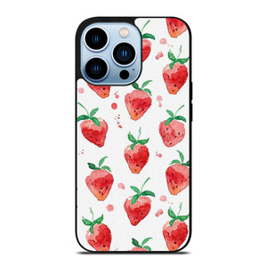 STRAWBERRY BRUSHED PATTERN iPhone 13 Pro Max Case Cover