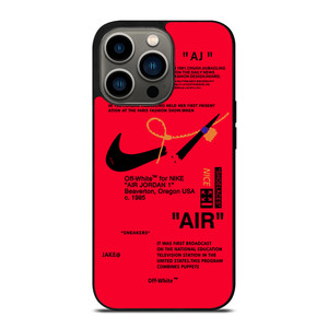 NIKE AIR OFF WHITE RED iPhone 13 Pro Case Cover