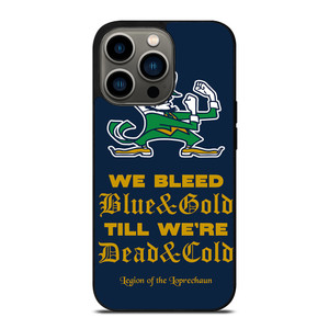 NOTRE DAME BLEED BLUE AND GOLD iPhone 13 Pro Case Cover